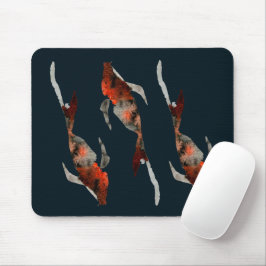 Aquarellfarben-Koi-Aquariendarstellung Mousepad