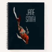 Aquarellfarben-Koi-Aquariendarstellung Notizblock (Vorderseite)