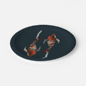 Aquarellfarben-Koi-Aquariendarstellung Pappteller (Schrägansicht)