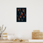 Aquarellfarben-Koi-Aquariendarstellung Poster (Küche)
