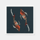 Aquarellfarben-Koi-Aquariendarstellung Serviette (Vorderseite)
