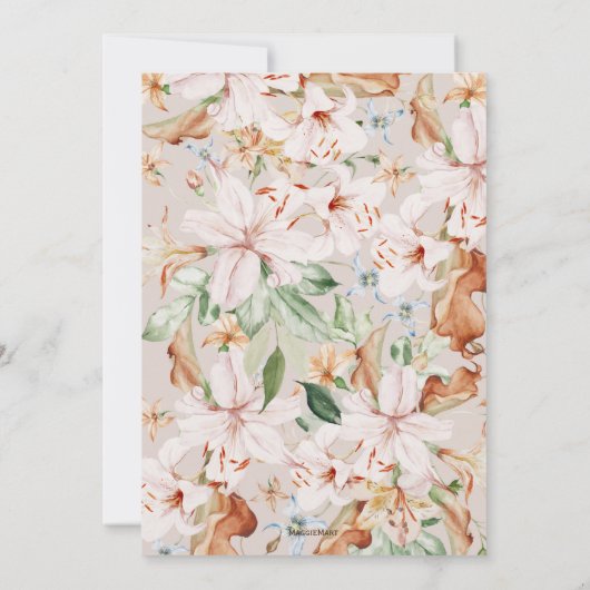 Aquarellfarben Korallenrot Rosa Brautparty Einladung (Rückseite)