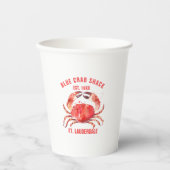 Aquarellfarben Korallenroter Krebs, benutzerdefini Pappbecher (Vorderseite)