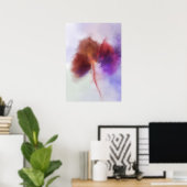 Aquarellfarben Kronleuchter Tree Hybrid-Malerei Poster (Heimbüro)