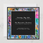 Aquarellfarben Künstlerische Blume JEDE Überraschu Einladung (Rückseite)