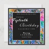 Aquarellfarben Künstlerische Blume JEDE Überraschu Einladung (Vorderseite)