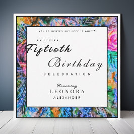 Aquarellfarben Künstlerische Blume JEDE Überraschu Einladung