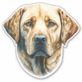 Aquarellfarben Labrador Retriever Aufkleber (Vorderseite)