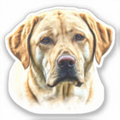 Aquarellfarben Labrador Retriever Aufkleber (Vorderseite)