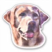 Aquarellfarben Labrador Retriever Aufkleber (Vorderseite)