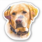 Aquarellfarben Labrador Retriever Aufkleber (Vorderseite)