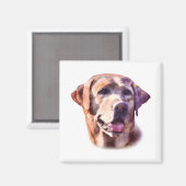 Aquarellfarben Labrador Retriever Magnet (Vorderseite/Rückseite)
