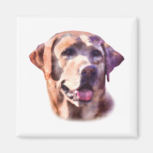 Aquarellfarben Labrador Retriever Magnet (Vorne)