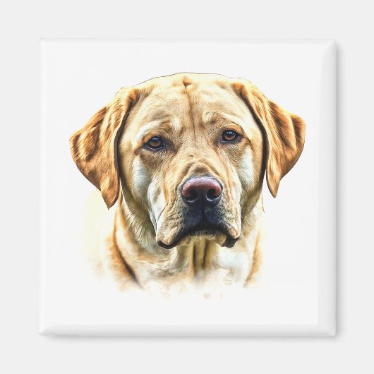Aquarellfarben Labrador Retriever Magnet (Vorne)