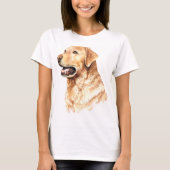 Aquarellfarben Labrador Retriever T-Shirt (Vorderseite)
