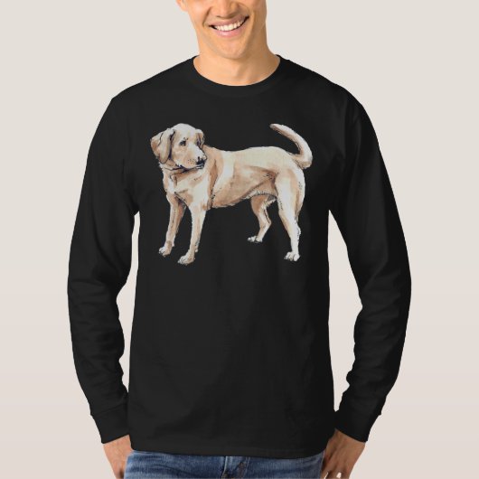 Aquarellfarben Labrador Retriever T-Shirt (Vorderseite)
