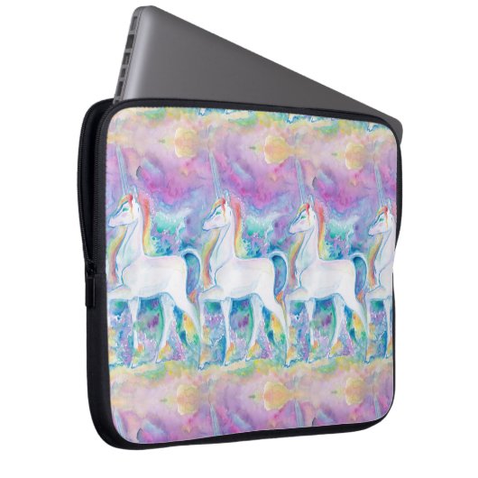 Aquarellfarben Laptopschutzhülle (Vorne Rechts)