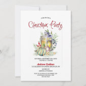 Aquarellfarben Laterne und Baubles Weihnachtsgebäc Einladung (Vorderseite)