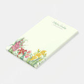 Aquarellfarben Lebende Frühlingsblumen Trockene Er Post-it Klebezettel (angewinkelt)