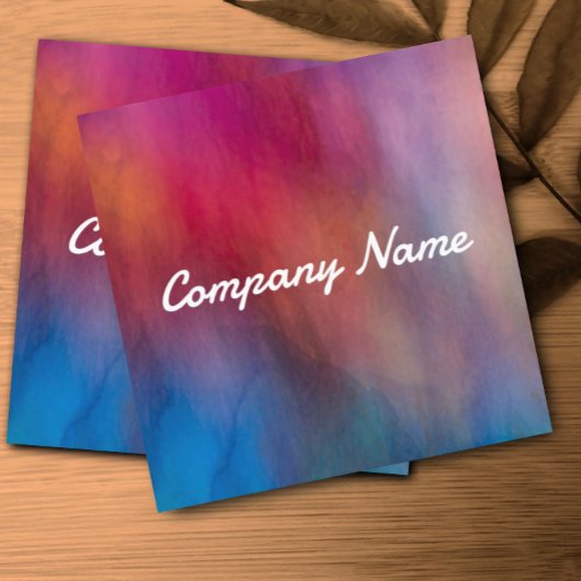 Aquarellfarben lebendige Farben künstlerisch fett Quadratische Visitenkarte