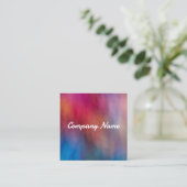 Aquarellfarben lebendige Farben künstlerisch fett Quadratische Visitenkarte (Stehend Vorderseite)