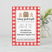 Aquarellfarben-Lebkuchen-Austausch Einladung (Stehend Vorderseite)