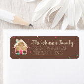 Aquarellfarben-Lebkuchen-Haus Festive Typografie (Insitu)