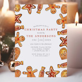 Aquarellfarben Lebkuchen Kekse Weihnachtsgebäck Pa Einladung