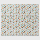 Aquarellfarben Lebkuchen und Glocken Weihnachten Geschenkpapier (Flach)