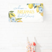 Aquarellfarben Lemon & Blume Vinyl Begrüßungsbanne Banner (InSitu)