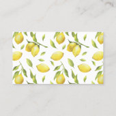 Aquarellfarben Lemon Green Display Shower Card Visitenkarte (Rückseite)