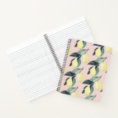 Aquarellfarben Lemonen und Blätter Gelb Nahtloses  Notizblock (Innenseite)