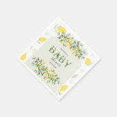 Aquarellfarben Lemons Frame Baby Dusche Serviette (Ecke)