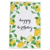 Aquarellfarben Lemons Mittlere Geschenktasche Mittlere Geschenktüte (Rückseite)