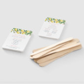 Aquarellfarben Lemons Pink Text Hochzeitsprogramm Fächer (Non-assembled)