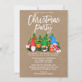 Aquarellfarben Leuchten Weihnachts-Party Kraft Einladung (Vorderseite)