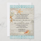 Aquarellfarben Leuchtturm Muscheln Beach Hütte Hoc Einladung (Vorderseite)