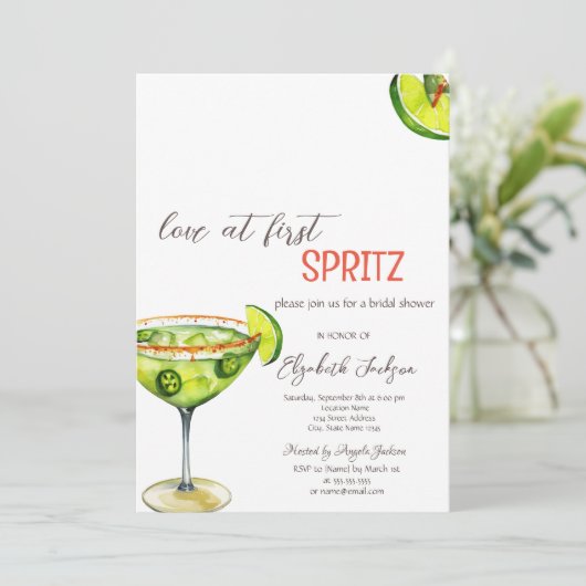 Aquarellfarben-Liebe bei der ersten Spritz Green-E Einladung (Stehend Vorderseite)