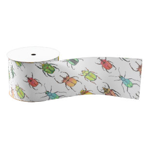 Aquarellfarben Liebe Bugs Farbiges Muster Ripsband