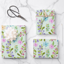 Aquarellfarben, Lila, Blau Kleine Blume