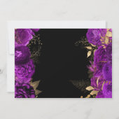 Aquarellfarben Lila und Gold Blume Süß 16 Dankeskarte (Rückseite)