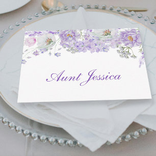 Aquarellfarben Lilac-Blume Flat Platzkarte