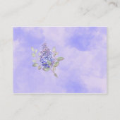 Aquarellfarben Lilac-Blume Rezeptionskarte Begleitkarte (Rückseite)