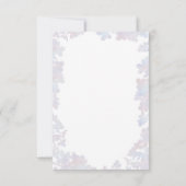 Aquarellfarben Lilacs Elegante Wedding RSVP Card (Rückseite)