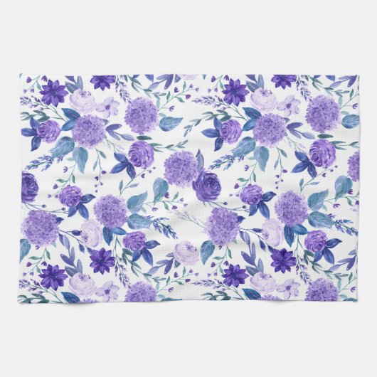 Aquarellfarben Lilacs Geschirrtuch (Horizontal)