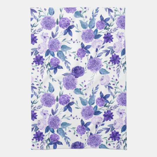 Aquarellfarben Lilacs Geschirrtuch (Vertikal)