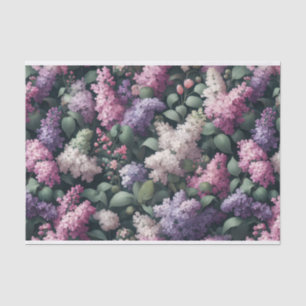 Aquarellfarben Lilacs und Grünmuster Dekoration Seidenpapier