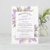Aquarellfarben Lilacs Virtual Brautparty Einladung (Stehend Vorderseite)