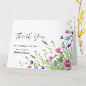 Aquarellfarben Lilien Danke Karte (Gelbe Blume)