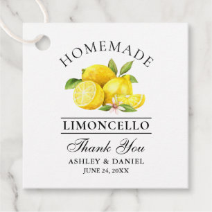 Aquarellfarben Limoncello Dank Tags Geschenkanhänger